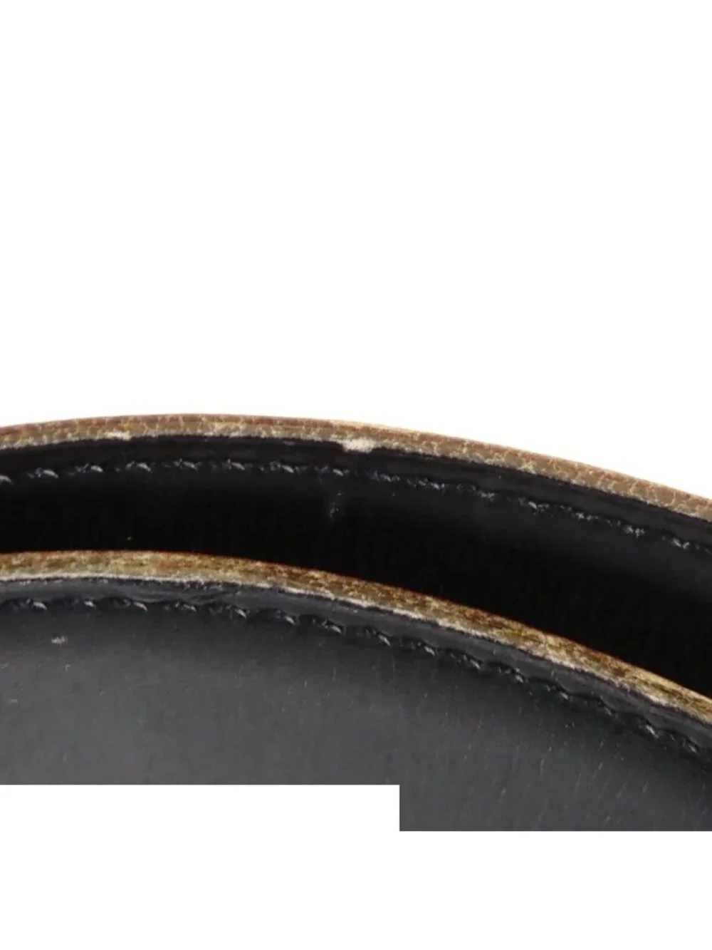 Hermes Cadena Belt Gold Black Silver Courchevel Box Calf Reversible